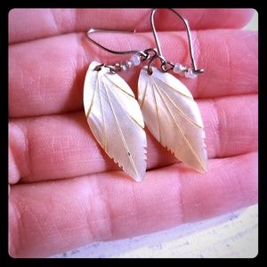 Delicate feather earrings